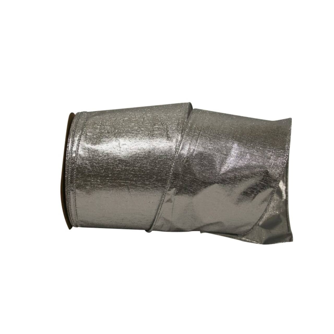 JAM Paper 25yd. Silver Shimmer Commercial Heavy Wired Ribbon